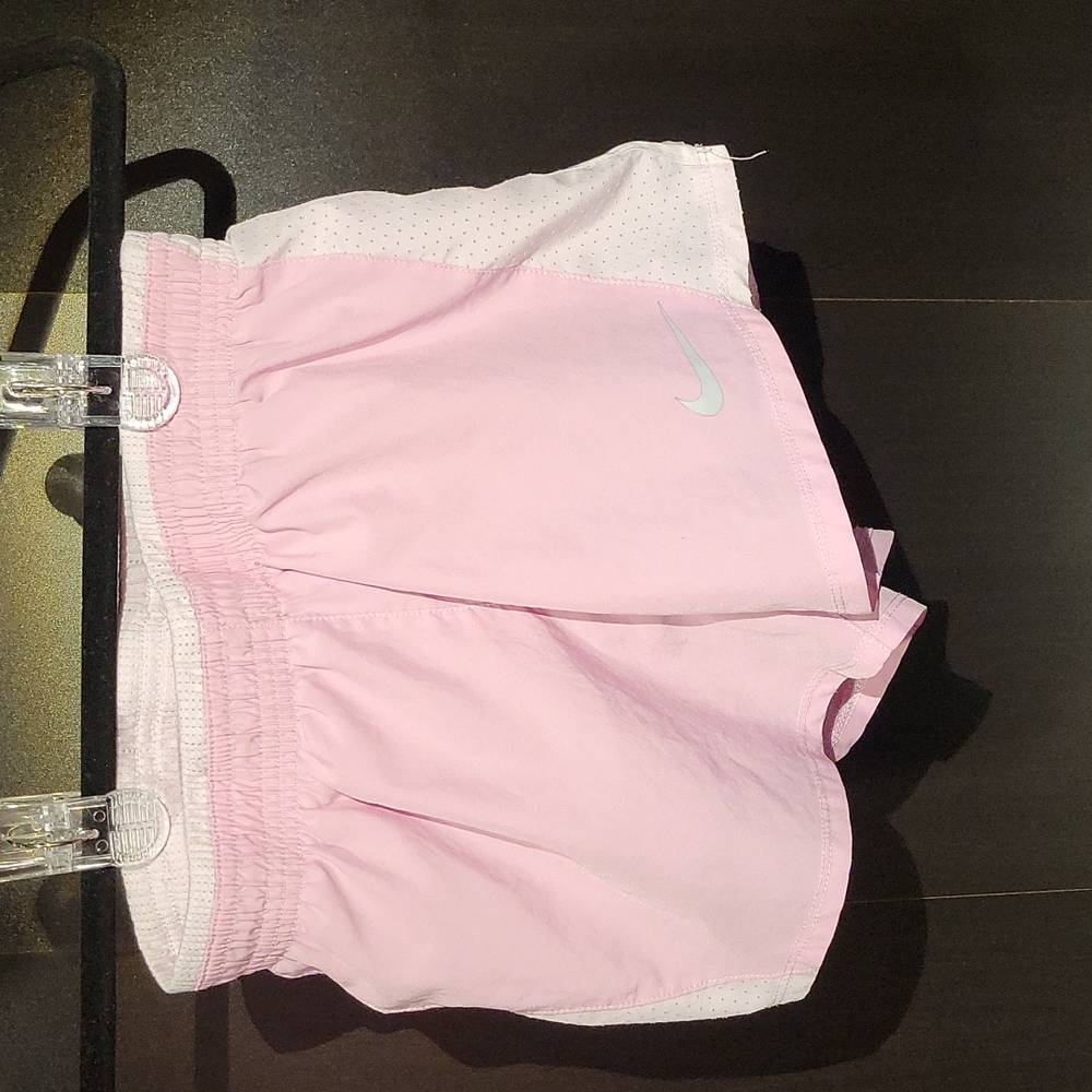 Nike dryfit shorts xs pink white drawstring liner